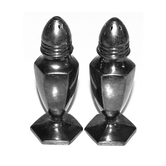 Vintage Benedict Proctor BP EP Lead Silver Plate Salt & Pepper (Canada) - Picture 4 of 4